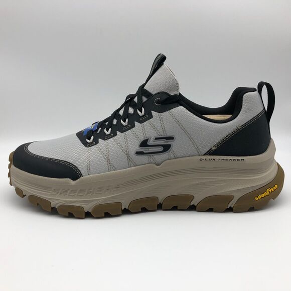 NEW Skechers D'Lux Trekker Toughtwill Mens 10 Gray Athletic Hiking Shoes 237641 - Picture 8 of 13